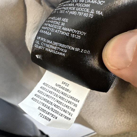 The North Face Men’s XL Full Zip Hoodie Gray Fleece Lined TNF Logo Outdoor - Picture 8 of 9